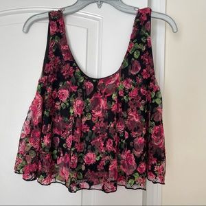 Floral Tank Crop Top